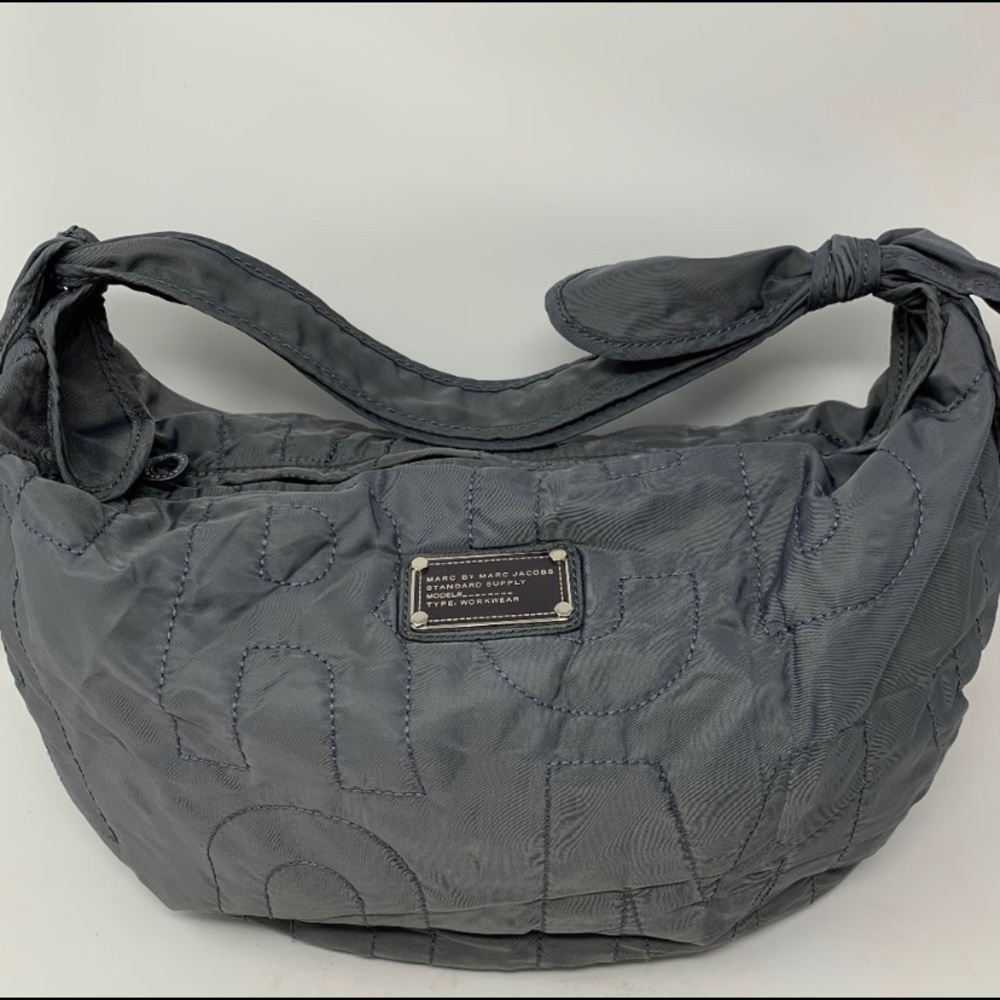 Marc by Marc Jacobs Grey Quilted Hobo Bag